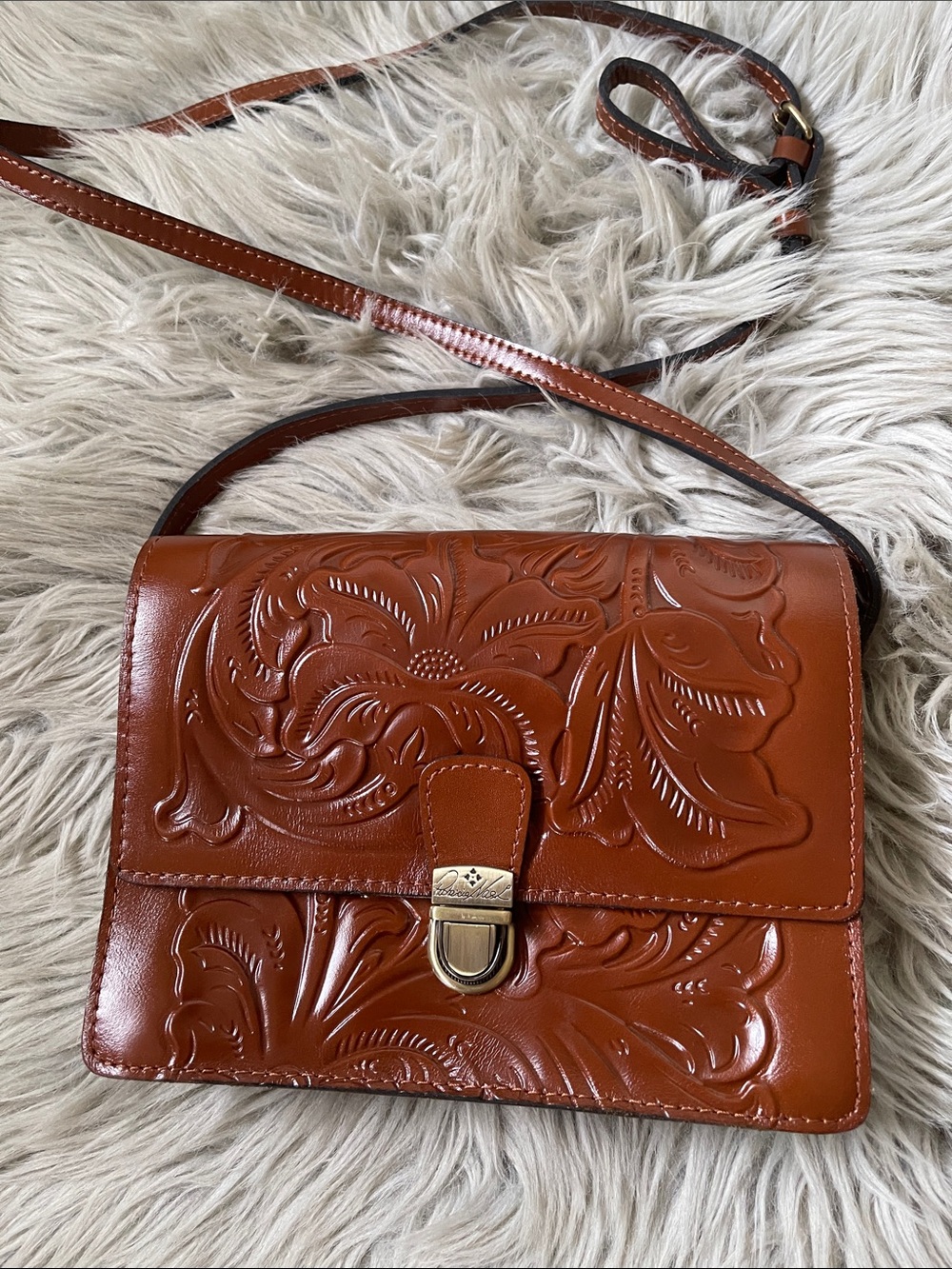 Patricia Nash 🌸Embossed gracci Leather Crossbody - Picture 2 of 8